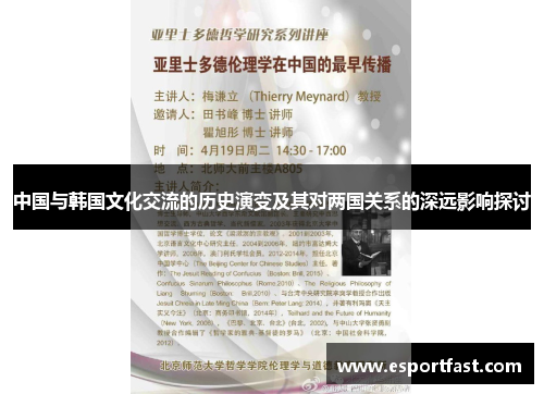 中国与韩国文化交流的历史演变及其对两国关系的深远影响探讨